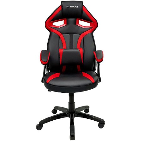 Cadeira Gamer MX1 Giratória, Mymax, , Vermelho e preto