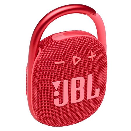 Caixa De Som Portátil JBL Bluetooth à prova D'água Vermelha - JBL Clip 4