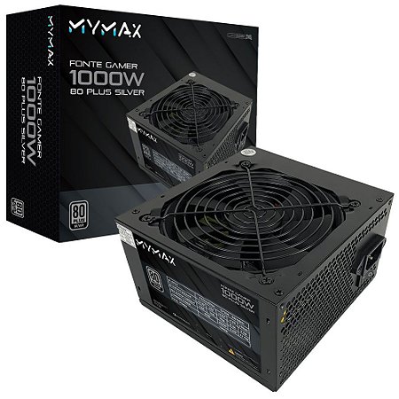 Fonte Gamer ATX 1000W 80 Plus Silver - PFC Ativo MYMAX