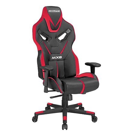 Cadeira Gamer MX8 Giratoria Preto/Vermelho MYMAX