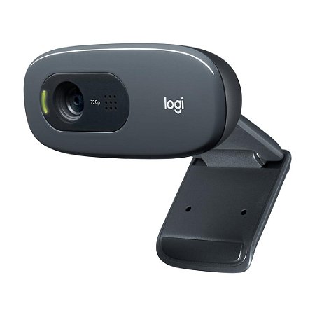 Webcam HD Logitech C270, 720p, 30 FPS, Microfone Integrado, USB 2.0 - 960-000694