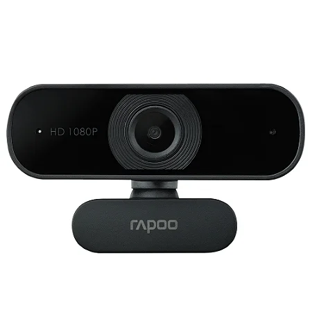 Webcam Rapoo C260 FHD 1080P, Autofoco, Microfone com Cancelamento de Ruído, Preto - C260