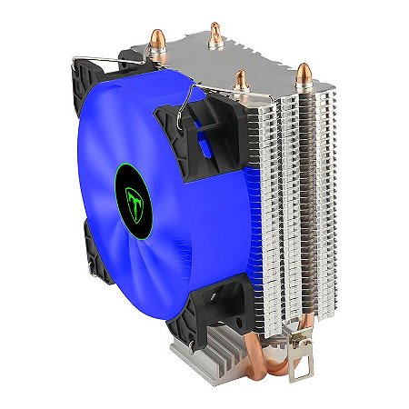 Cooler Para Processador T-Dagger, LED Azul, Intel e AMD, FAN 90mm, 2 Heat Pipes, TDP 80W, 48CFM - T-GC9109 B