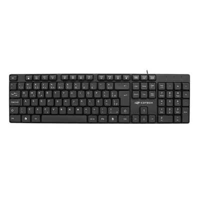 Teclado C3tech Usb 1,20m Abnt2 Multimídia Preto - Kb-m10bk