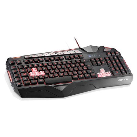 Teclado Gamer Multi Warrior Morani, USB, ABNT2, LED, Anti-Ghosting, Teclas Macro, Grafite - TC209