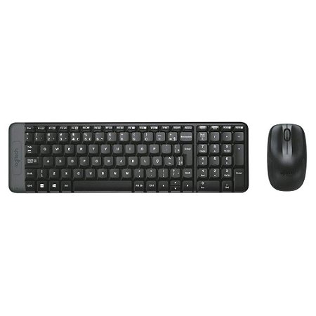 Combo Teclado e Mouse sem fio Logitech MK220 com Design Compacto, Conexão USB, Pilhas Inclusas e Layout ABNT2 - 920-004431o