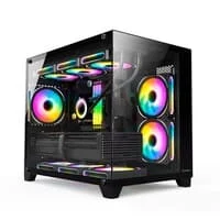 Gabinete Gamer Husky Dome 210, Mini Tower, M-ATX, Lateral e Frontal em Vidro, Sem FANs, Preto - HGN210PT