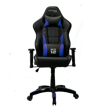 Cadeira Gamer MX12 Giratoria Preto/Azul MYMAX