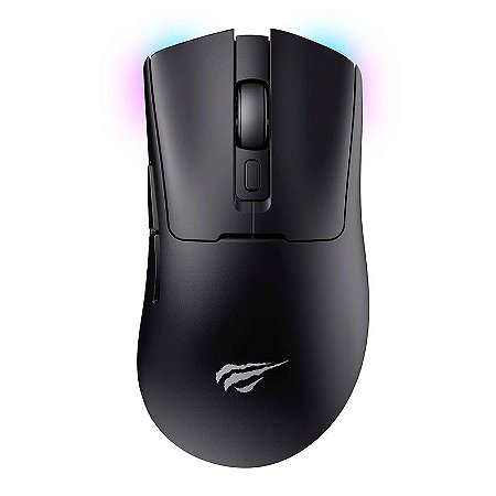 Mouse Gamer Havit MS966SE, RGB, 10000PI, 6 Botoes, Wireless, Preto, MS966SE-BLK