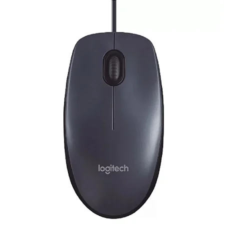 Mouse Com Fio Logitech M100, USB, Óptico, Preto