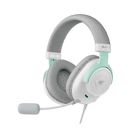Headset Gamer Havit H2230E - White / Cyan