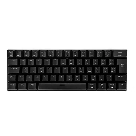 Teclado Mecânico Gamer Motospeed CK61 RGB, Switch Outemu Blue, ABNT2 Preto - KG-CK61-BK-BL-ABNT2