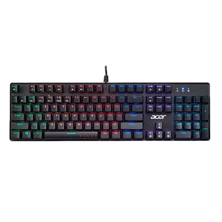 Teclado Mecânico Gamer Acer Nitro NKW202, RGB, Switch Blue, Anti-Ghosting, ABNT2 - GP.KBD11.044
