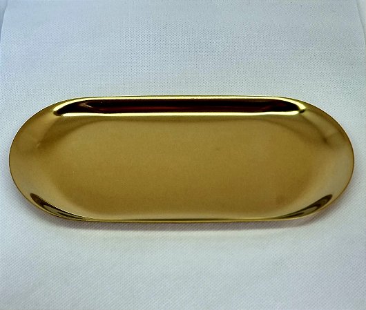 BANDEJA DECORATIVA DOURADA