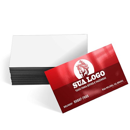 1000 Cartões de Visita Couchê 250g 4x0