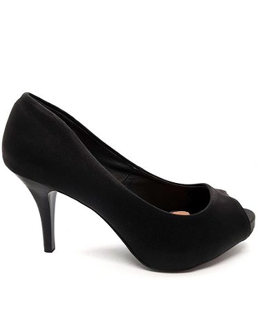 SAPATO PEEP TOE MOONCITY FEMININO PRETO - Loja Silva | Calçados e  Acessórios Femininos Online