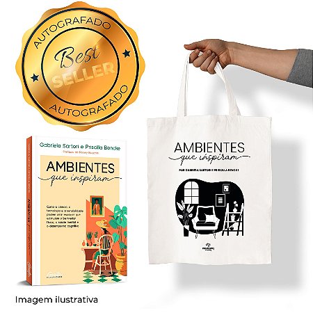 Livro "Ambientes que Inspiram" + Ecobag personalizada