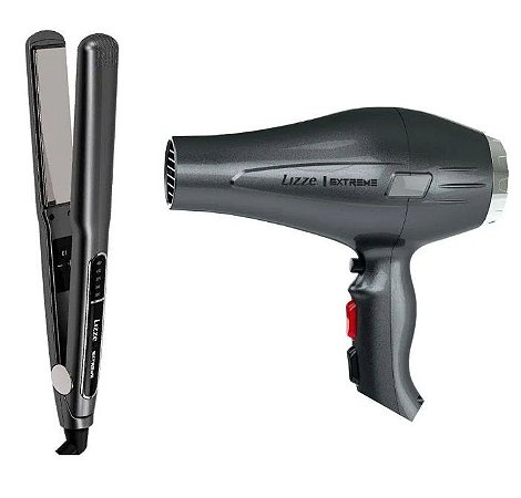 Kit Prancha Lizze Extreme + Secador Lizze Extreme 127V - Jasminy