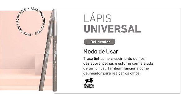 Lápis para Sobrancelhas Universal - Sóbrancelhas