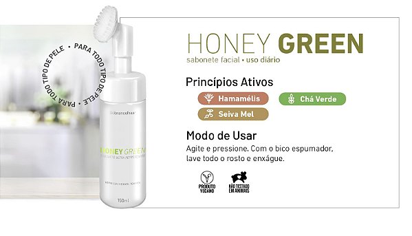 Honey Green Sabonete Facial - Sóbrancelhas