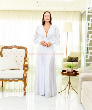 Vestido Longo Atena Branco