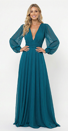 Vestido Longo Atena Esmeral