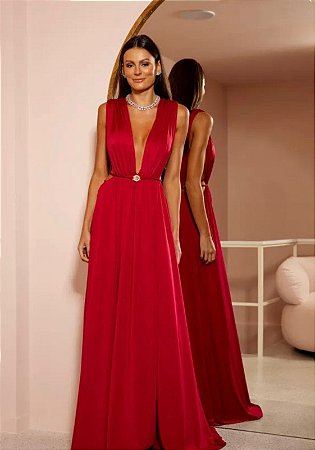 Vestido Longo Hillary Vermelho