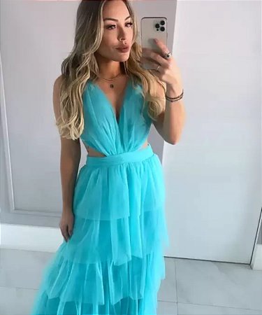 Vestido Longo Verona Tiffany