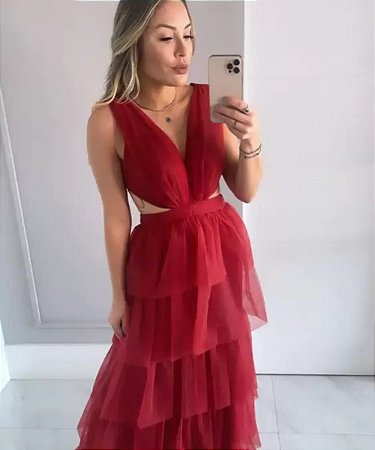 Vestido Longo Verona Marsala