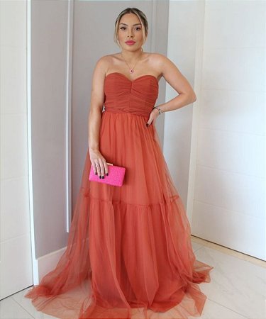 Vestido Longo Toscana Terracota