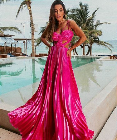 Vestido Longo Brigitti Pink