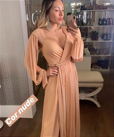 Vestido Longo Suendy Nude