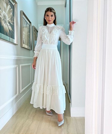 Vestido Midi Ayra Branco