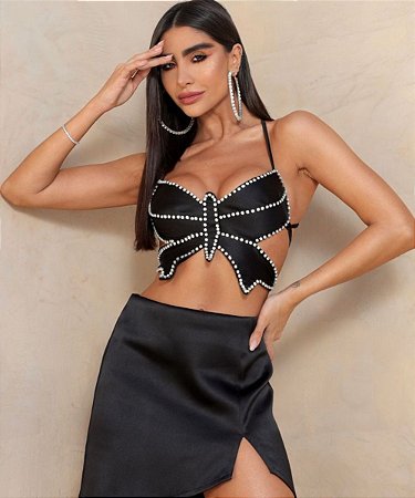 Conjunto Borboleta Preto