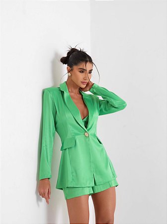 Conjunto em Alfaiataria Ariella Verde