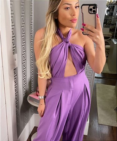 Conjunto em Alfaiataria Missy Lilás