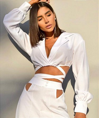 Cropped em Linho Belisa