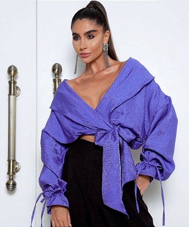 Camisa em Viscose Acetinado Kerissa