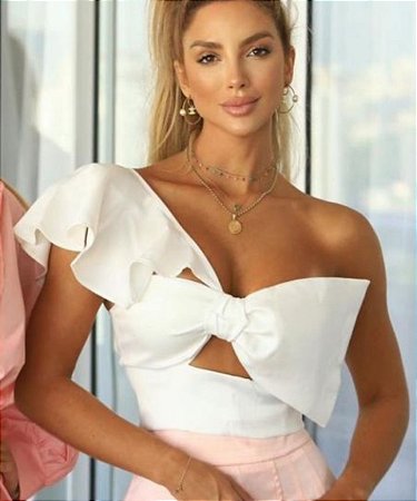 Cropped de Cetim Cannes