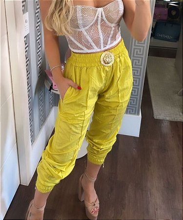 Calça Sylvia Amarela