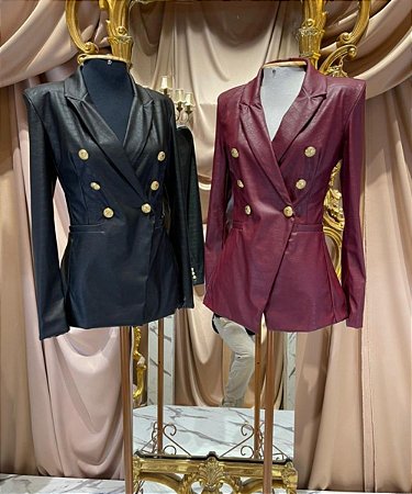 Blazer em Couro Ecológico Regina