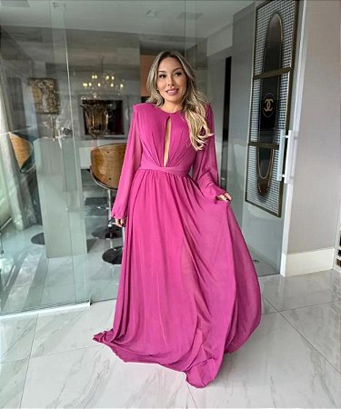 Vestido Longo Kelly Fúcsia