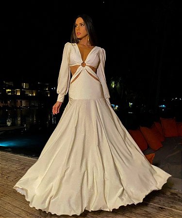 Vestido Longo Olimpo Dourado