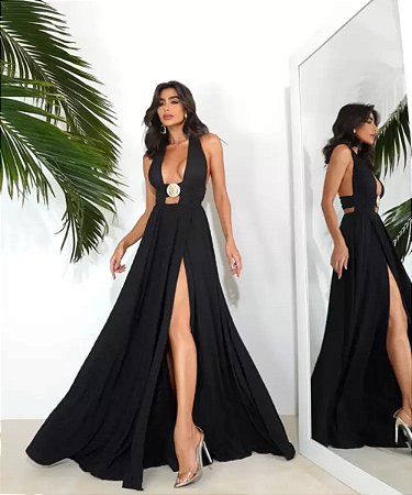 Vestido Longo Katherine Preto