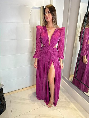 Vestido Longo Liane Fúcsia