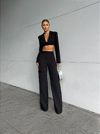 Conjunto em Alfaiataria Samy Preto