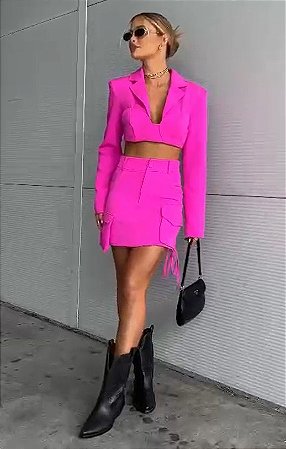 Conjunto em Alfaiataria Samara Pink"