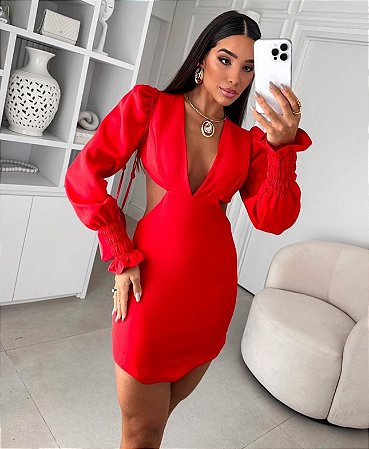 Vestido Curto Valeska Vermelho