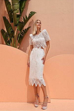 Conjunto Renda Cristais Tissa