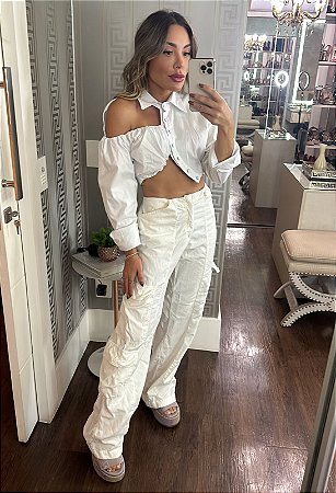 Calça Cargo Sarja Multipocket